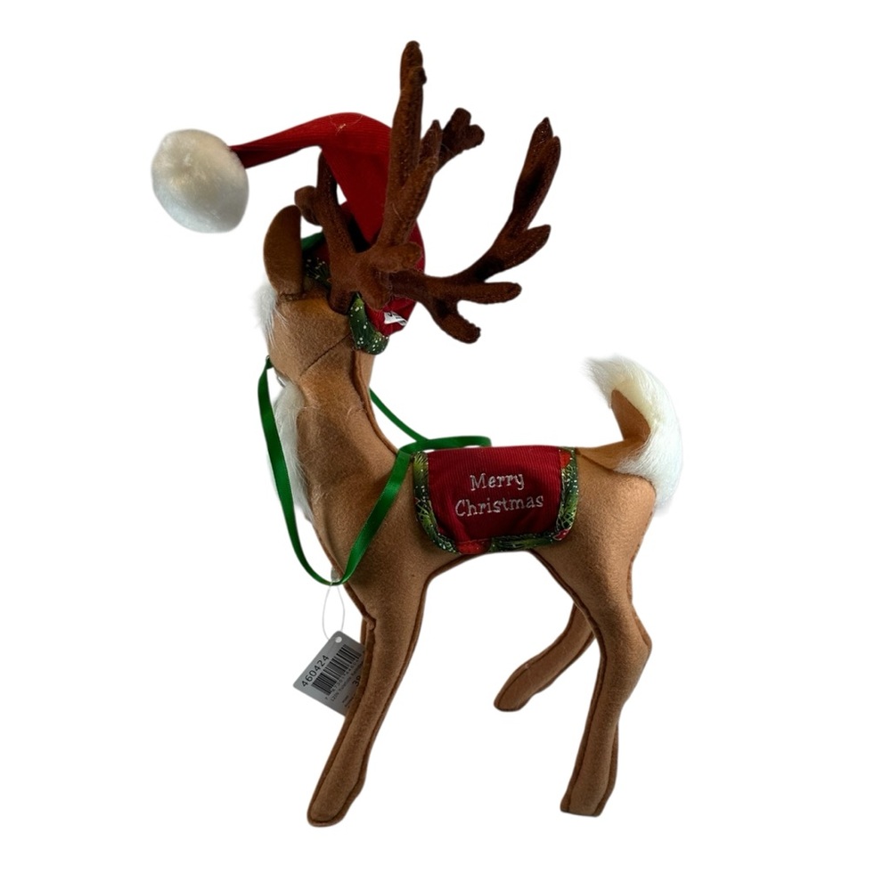 Annalee Christmas  Reindeer  12” Santa Hat Holiday New - Picture 4 of 8